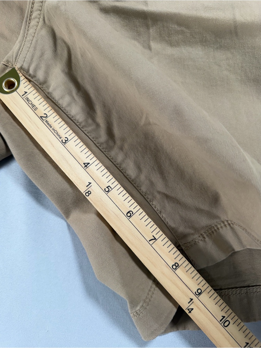 Michael Kors Mens Chino Shorts Size 38 Tan Khaki Flat Front Stretch #1032 - Picture 6 of 10